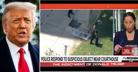 trump security miami police suspcious package arraignment courthouse jpg