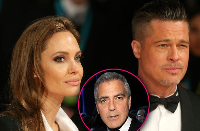 angelina jolie brad pitt divorce george clooney