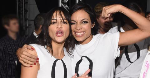 //Michelle Rodriguez and Rosario Dawson Relief Fashion Show