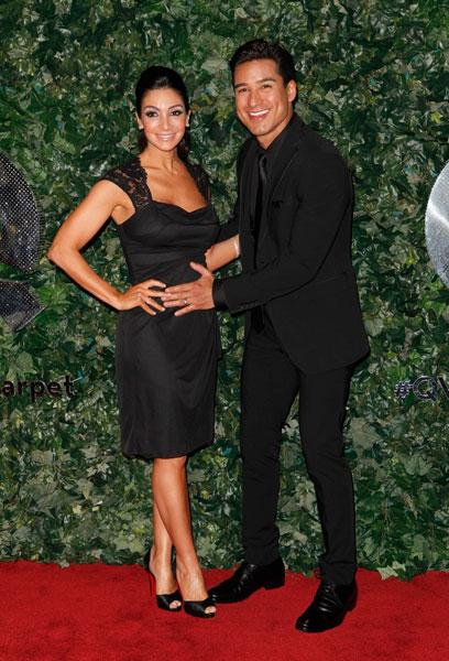 //mario and courtney lopez excited about their new addition at qvc red carpet style party