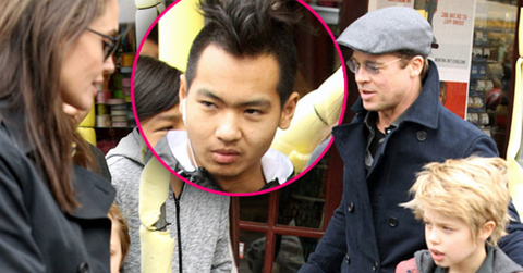 //brad pitt skinny angelina jolie family outing london ppbd