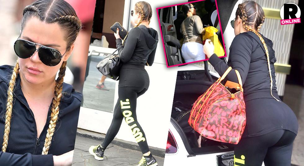 One Day Two Omg Booties Khloe And Kim Kardashian Face Off In L A Booty