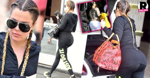 Khloe Kardashian Butt Kim Booty Battle Yoga Pants