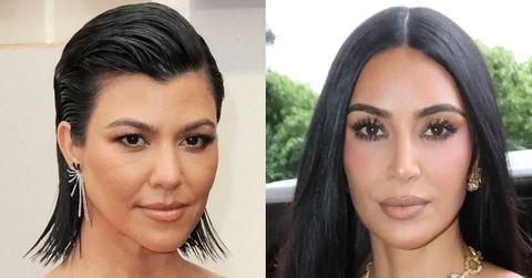 Split photo of Kourtney Kardashian, Kim Kardashian