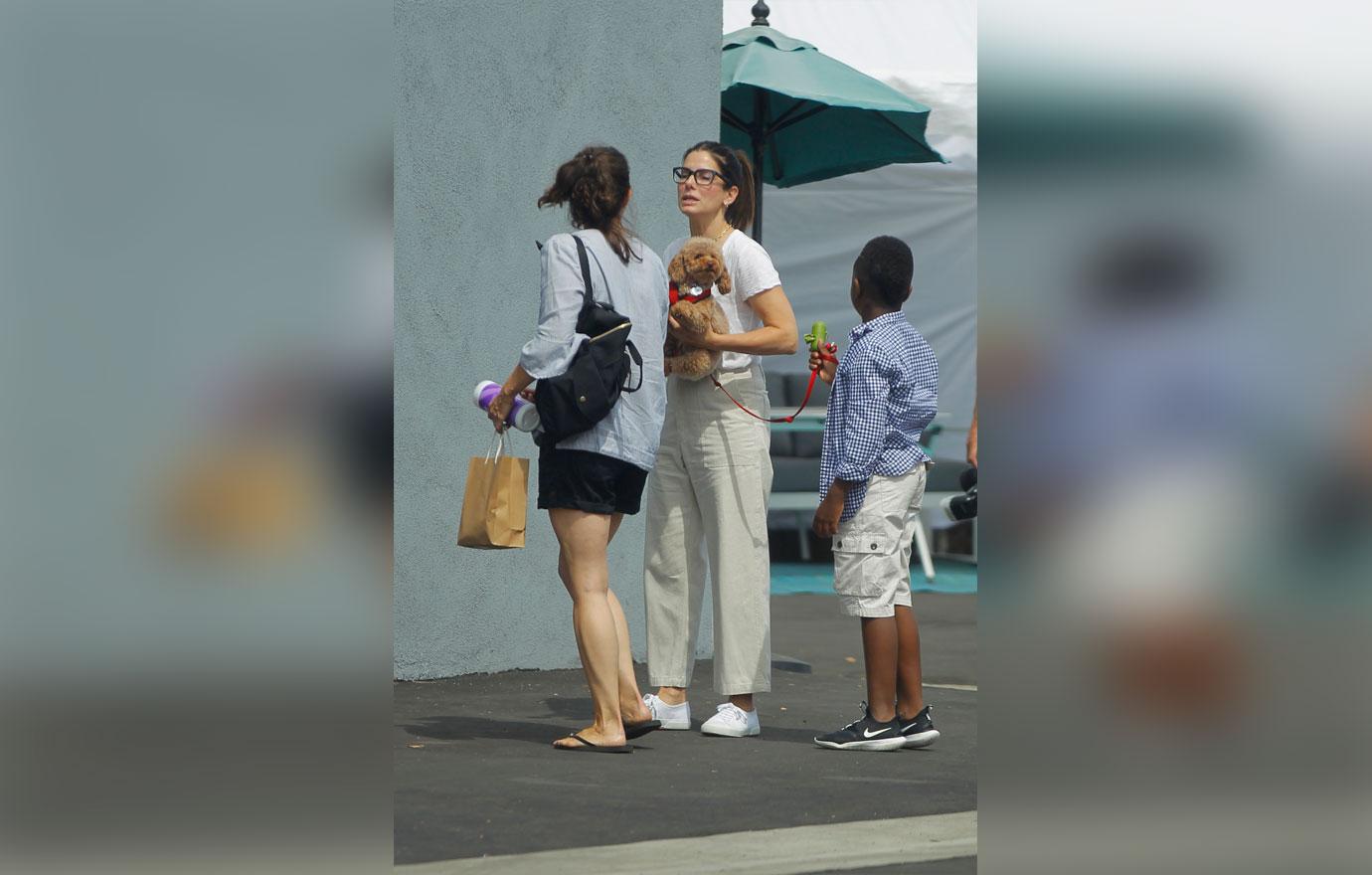 Sandra Bullock & Boyfriend Bryan Randall Out With Her Son Louis