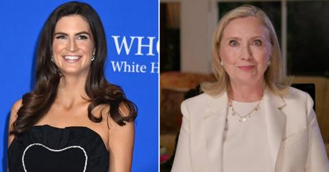 kaitlan collins praised white suit trump town hall hillary clintion pp