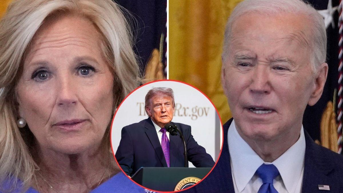 Photo of Jill and Joe Biden, Donald Trump