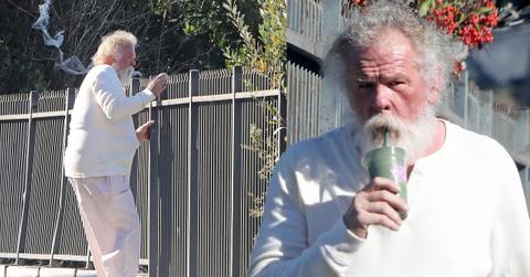 //Nick Nolte Climbs Fence Photos pp