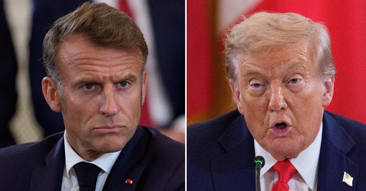 Photo of Emmanuel Macron, Donald Trump