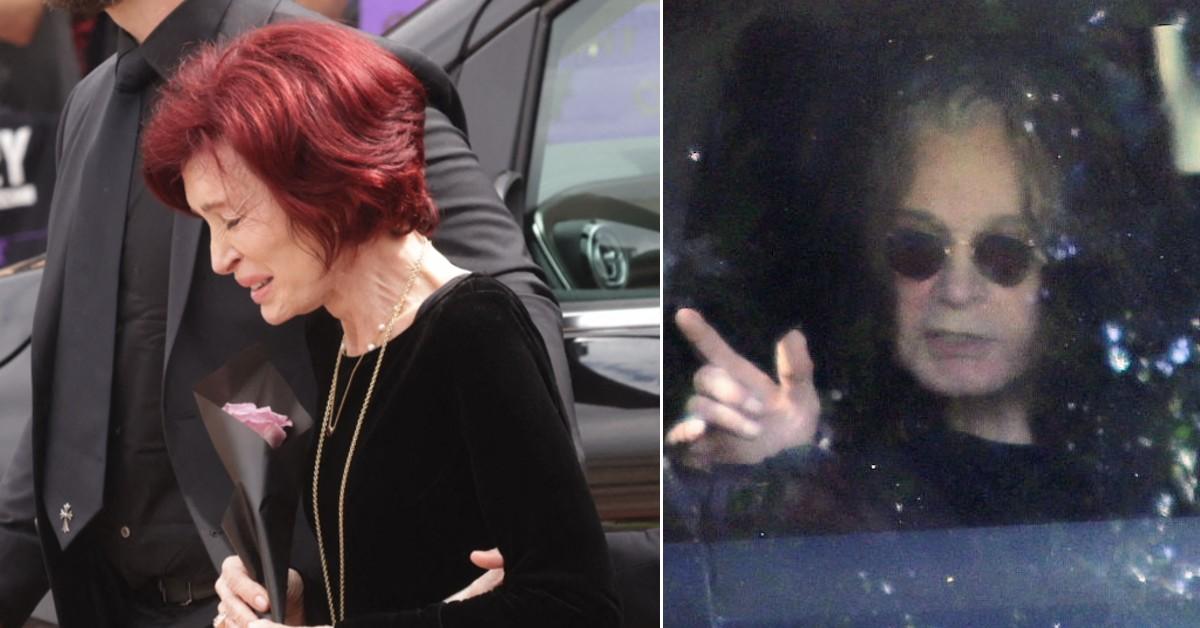 Split photo of Sharon and Ozzy Osbourne