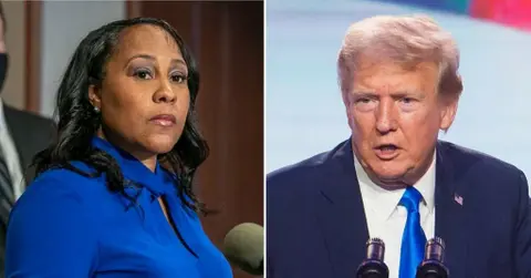 fulton county fani willis train coming former president donald trump