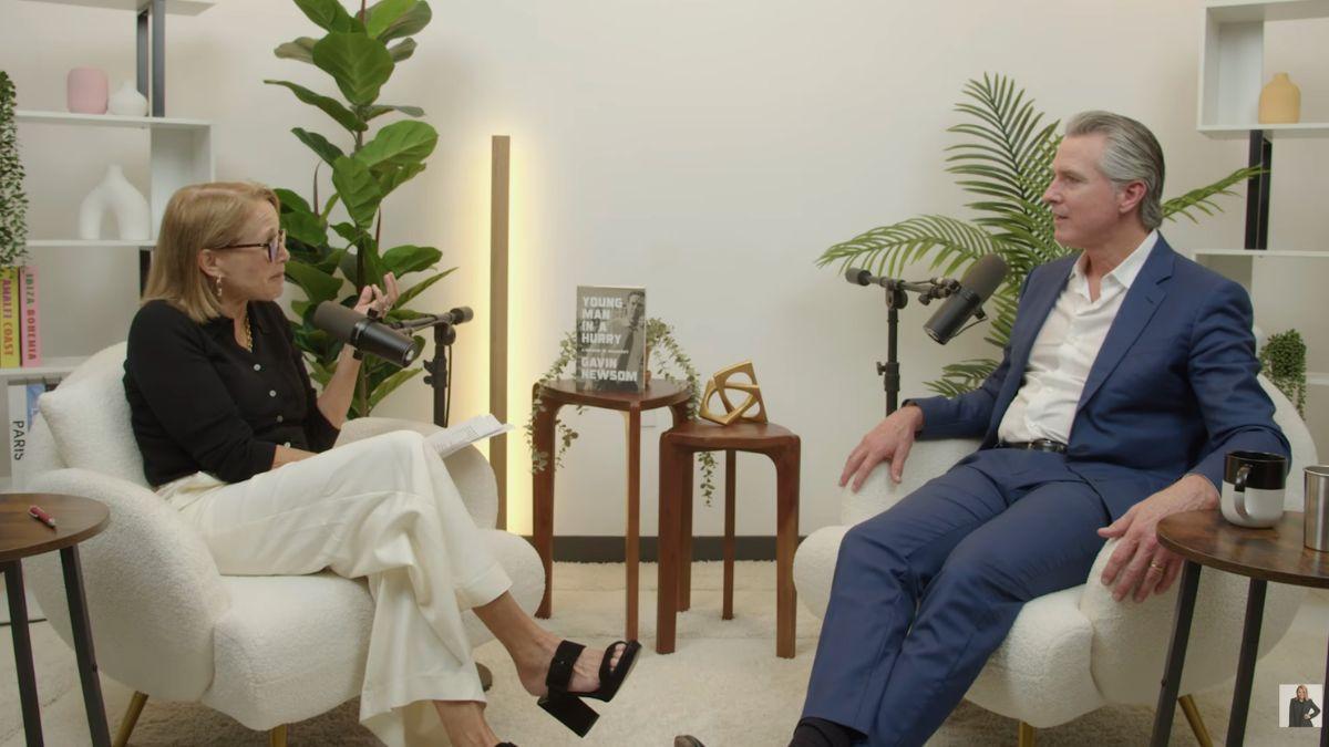 Photo of Katie Couric and Gavin Newsom