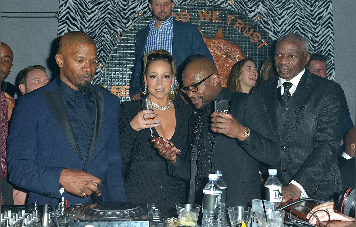 Mariah Carey Parties Jamie Foxx At Floyd Mayweather Birthday