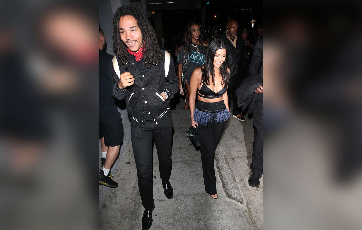 Kourtney Kardashian Wears Bra To Party With Luka Sabbat