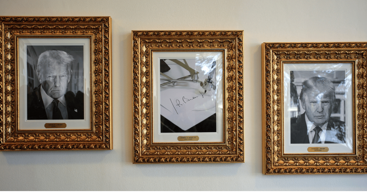 Photo of Joe Biden's Presidential Walk of Fame portrait 