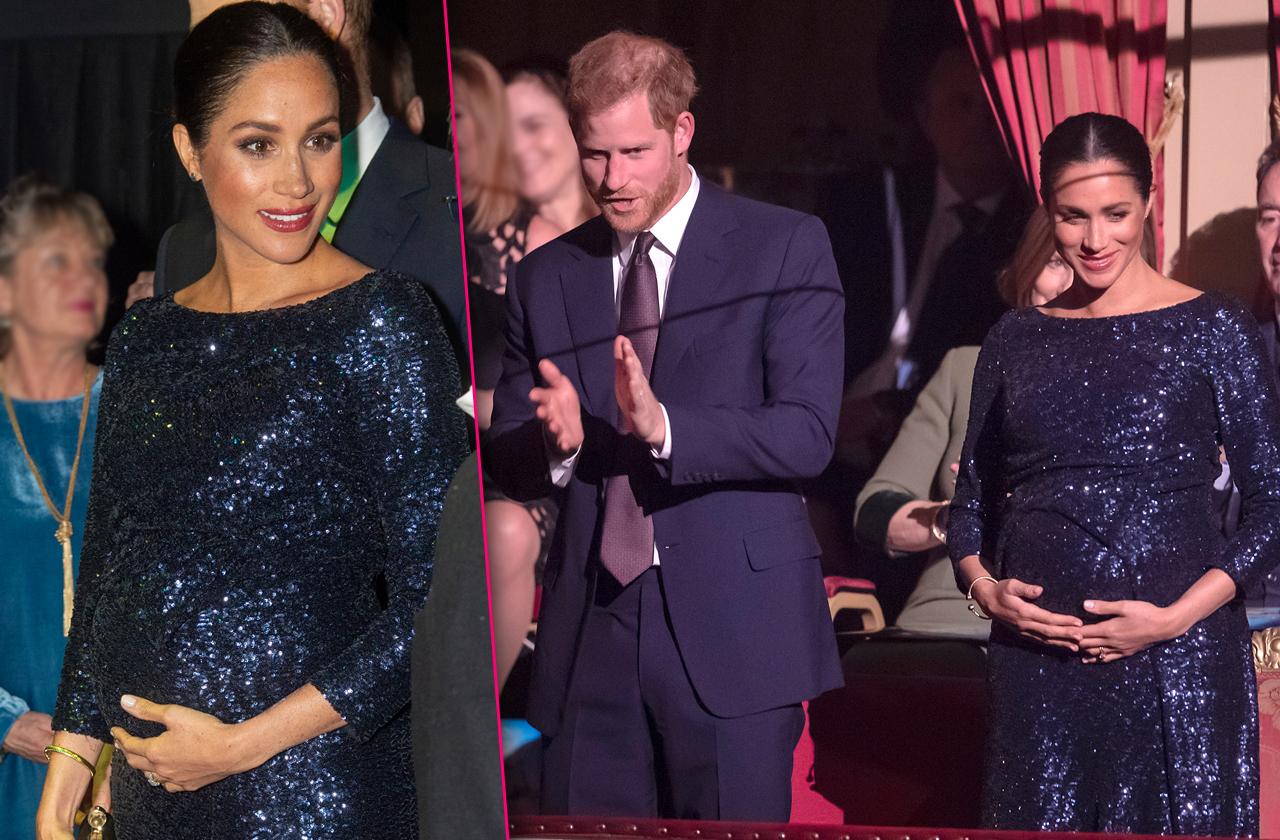 Pregnant Meghan Markle Sparkles Before Special Charity Performance Of Cirque Du Soleil