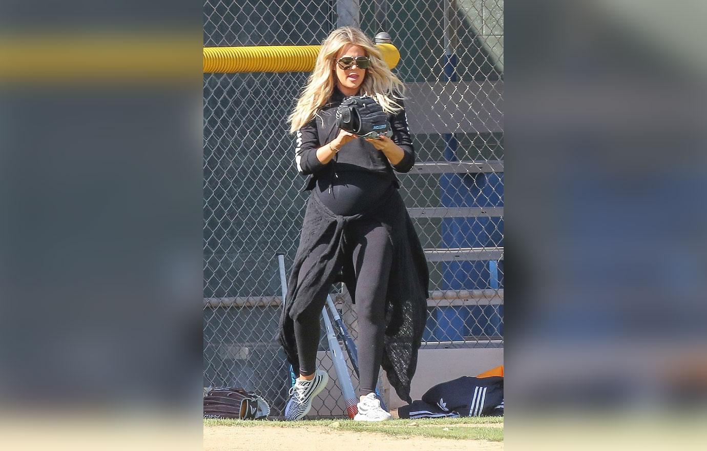 //Kardashian sisters kris jenner softball