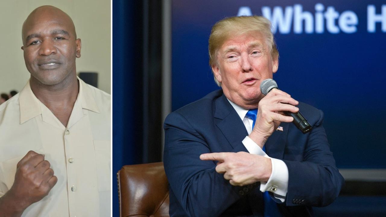 Photo of Evander Holyfield, Donald Trump