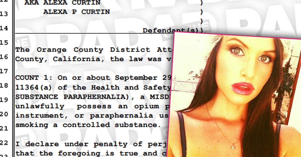 Alexa Curtin ‘rhoc Star Arrested For Drugs Possession Of ‘opium Pipe