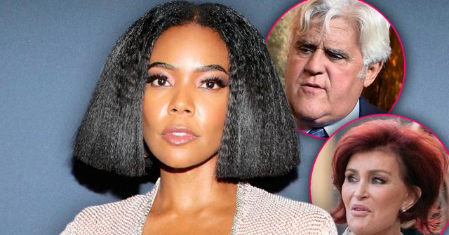 Gabrielle Union, Inset of Jay Leno, Inset of Sharon Osbourne