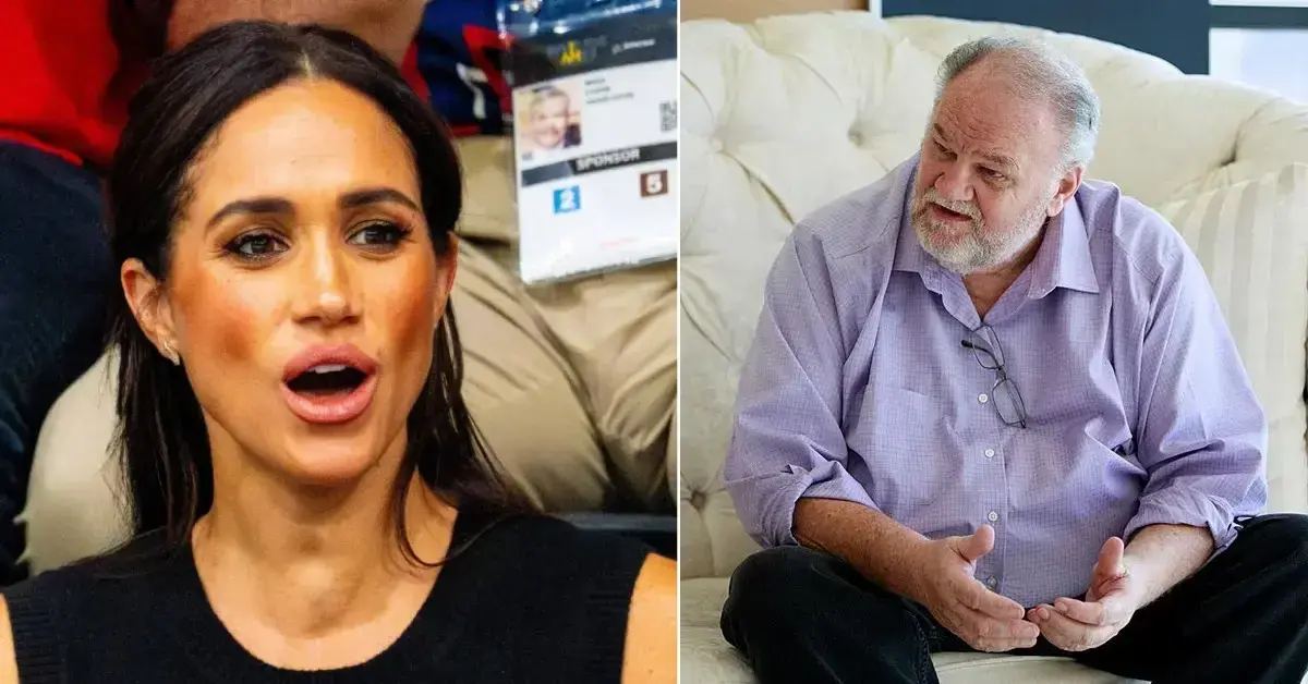 Split photos of Meghan and Thomas Markle Sr.