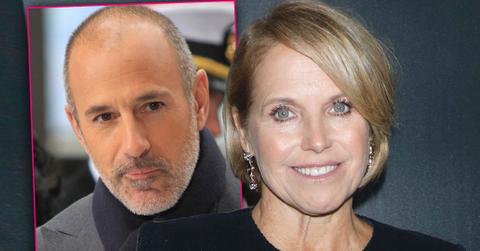 Inset Of Matt Lauer, Smiling Katie Couric