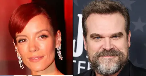 Composite photo of Lily Allen and David Harbour