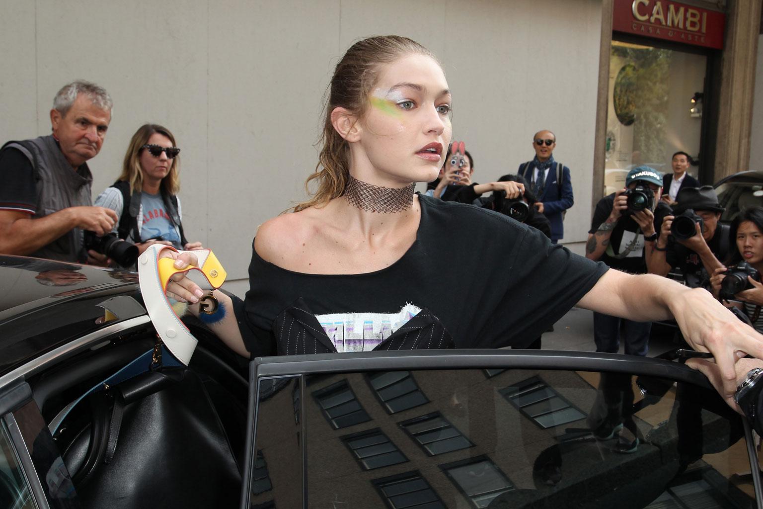 Gigi Hadid Lashes Out Elbows Male Attacker Face