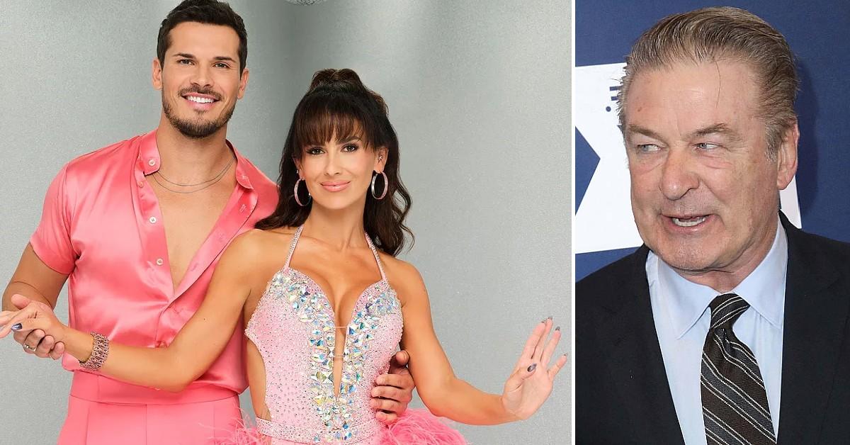 Split photo of Hilaria Baldwin and Alec