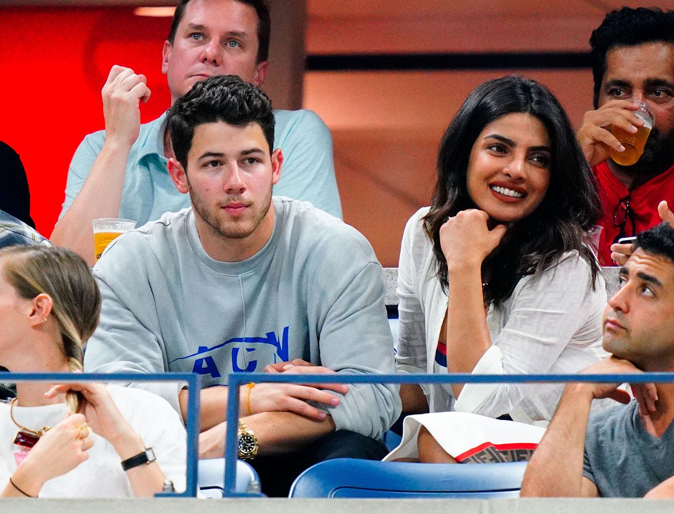 US Open Celebrities Priyanka Chopra Nick Jonas