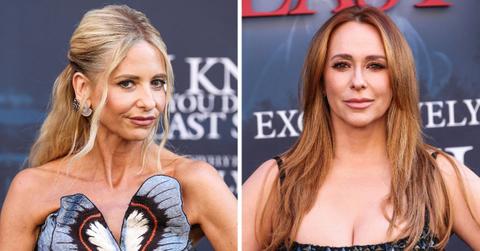 Split photo of Sarah Michelle Gellar, Jennifer Love Hewitt