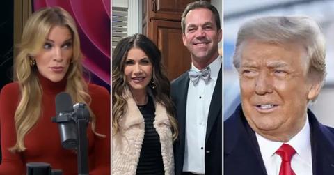 Megyn Kelly, Kristi and Bryon Noem, Donald Trump
