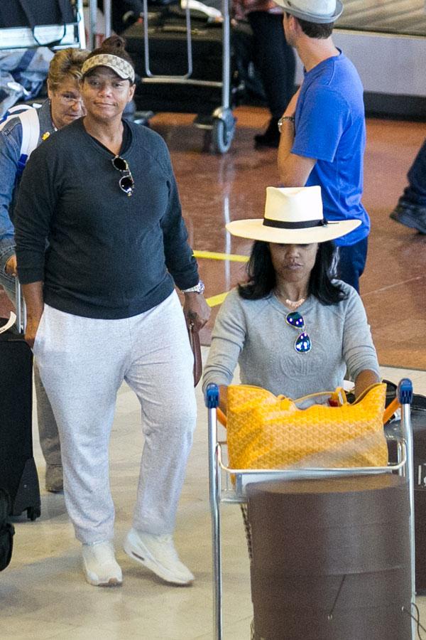 Queen Latifah At the Airport With Girlfriend