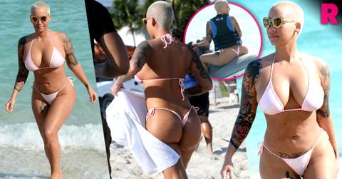 Amber Rose String Bikini Miami Pics