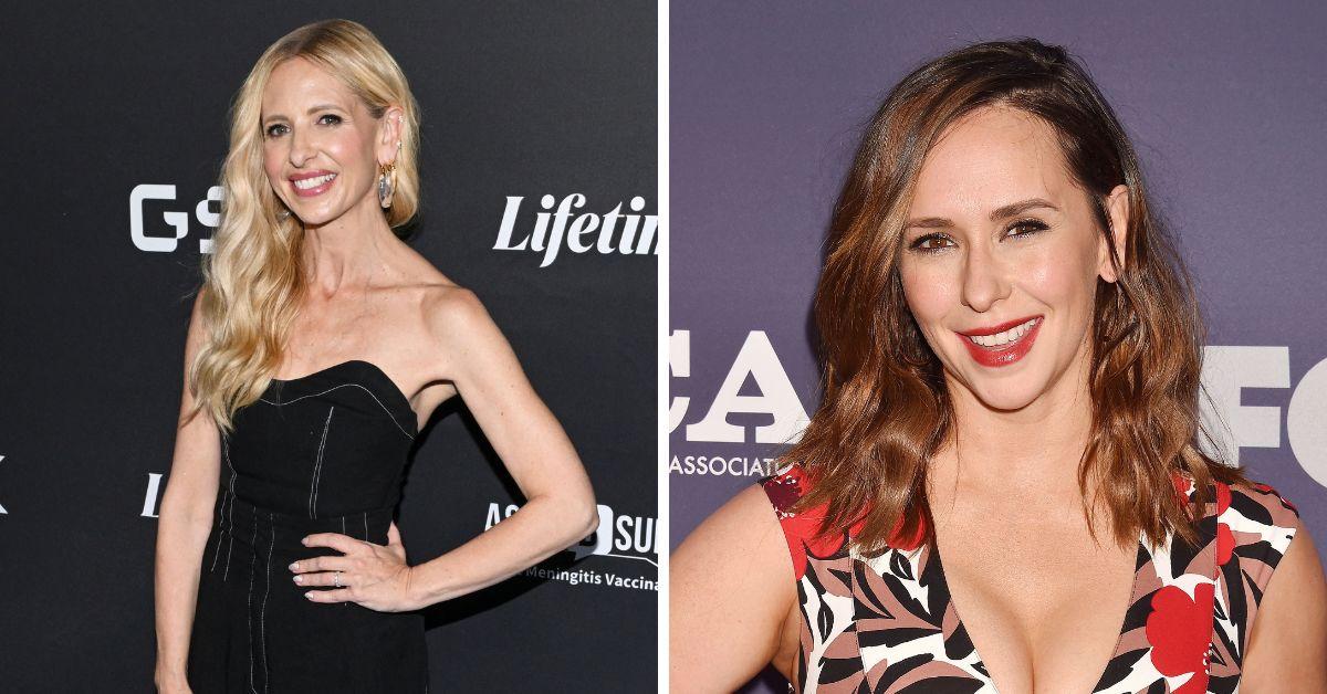 Split photo of Sarah Michelle Gellar, Jennifer Love Hewitt