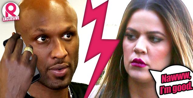 //lamar odom call khloe kardashian ignoring wide