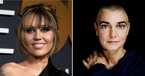 Photo of Miley Cyrus and Sinead O'Connor