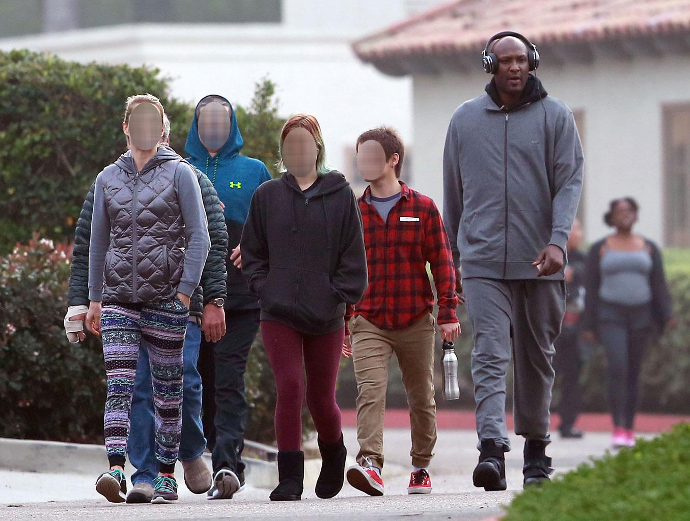 Lamar Odom Rehab Morning Stroll Tall