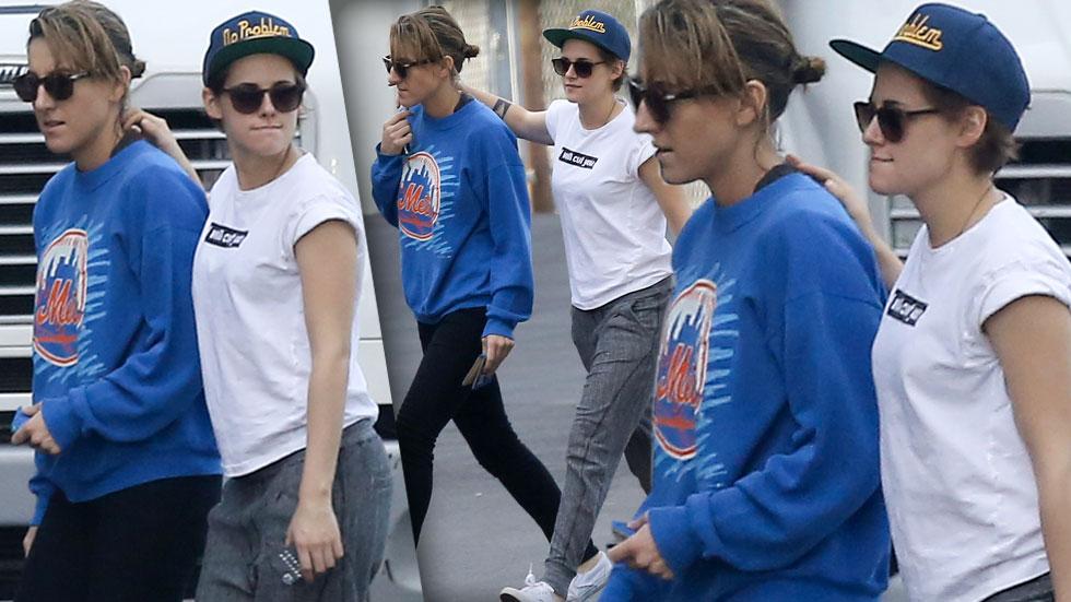 Kristen Stewart Puts Arm Around "Girlfriend"