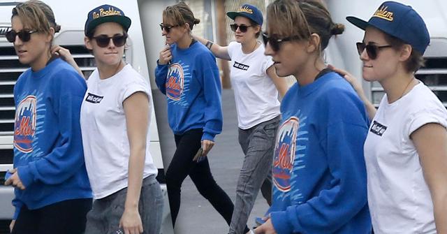 Kristen Stewart Puts Arm Around "Girlfriend"