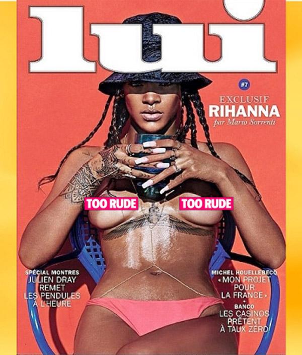 Rihanna Goes Topless