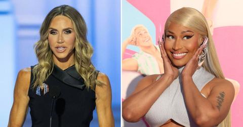 A photo of Lara Trump alongside a photo of Nicki Minaj