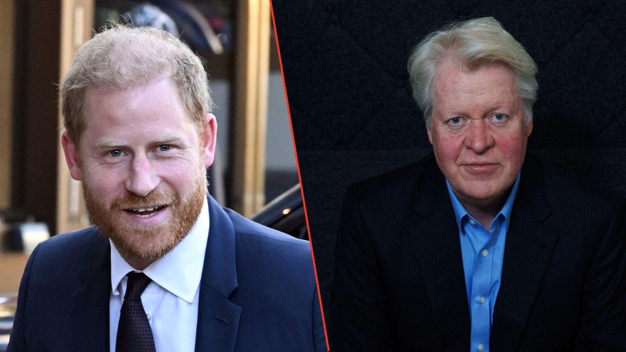 Split photos of Prince Harry and Charles Spencer