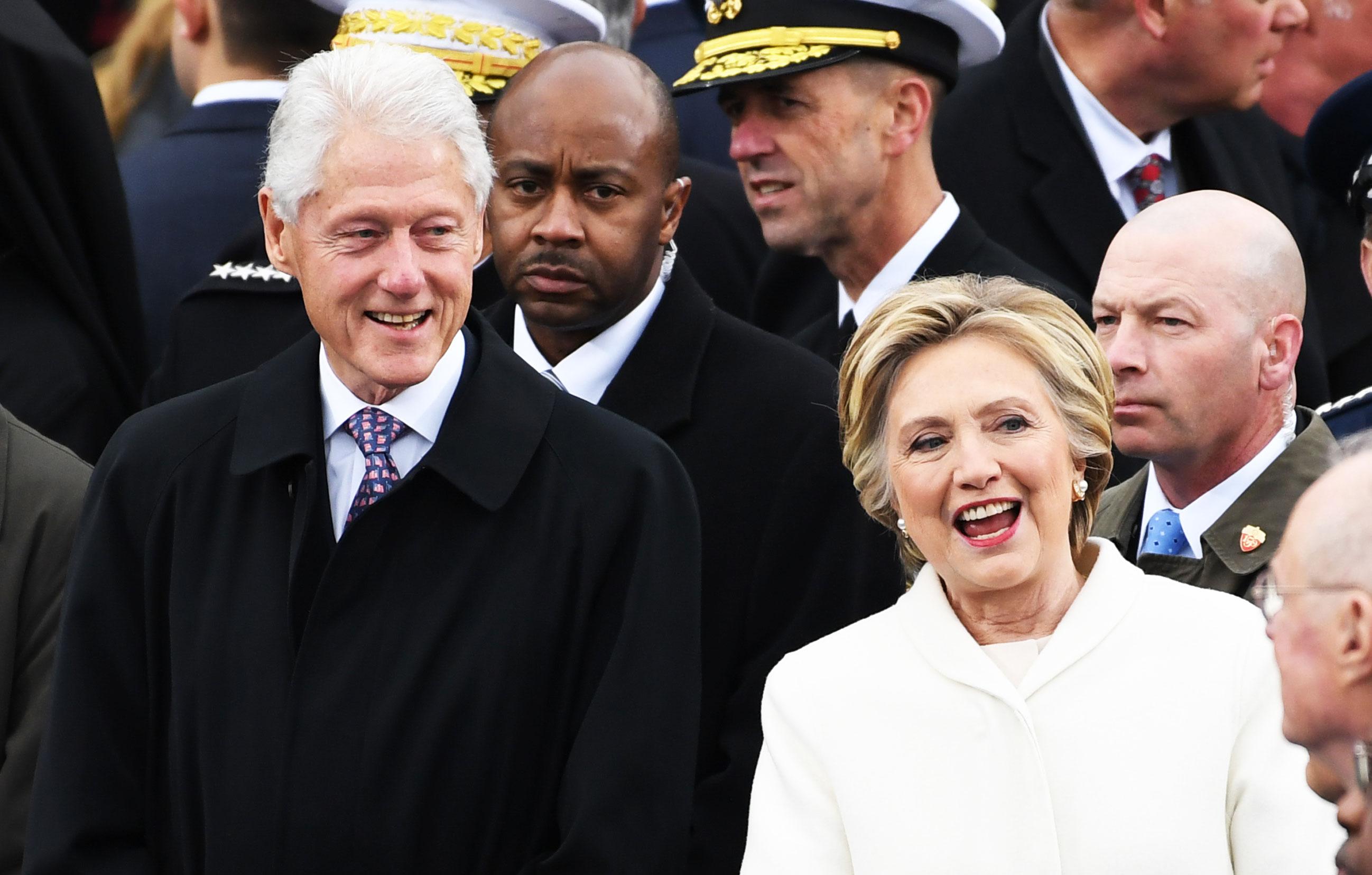 hillary clinton rushes her husband bill side icu he fights for life possible blood infection