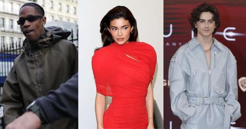 Photos of Travis Scott, Kyle Jenner and Timothee Chalamet
