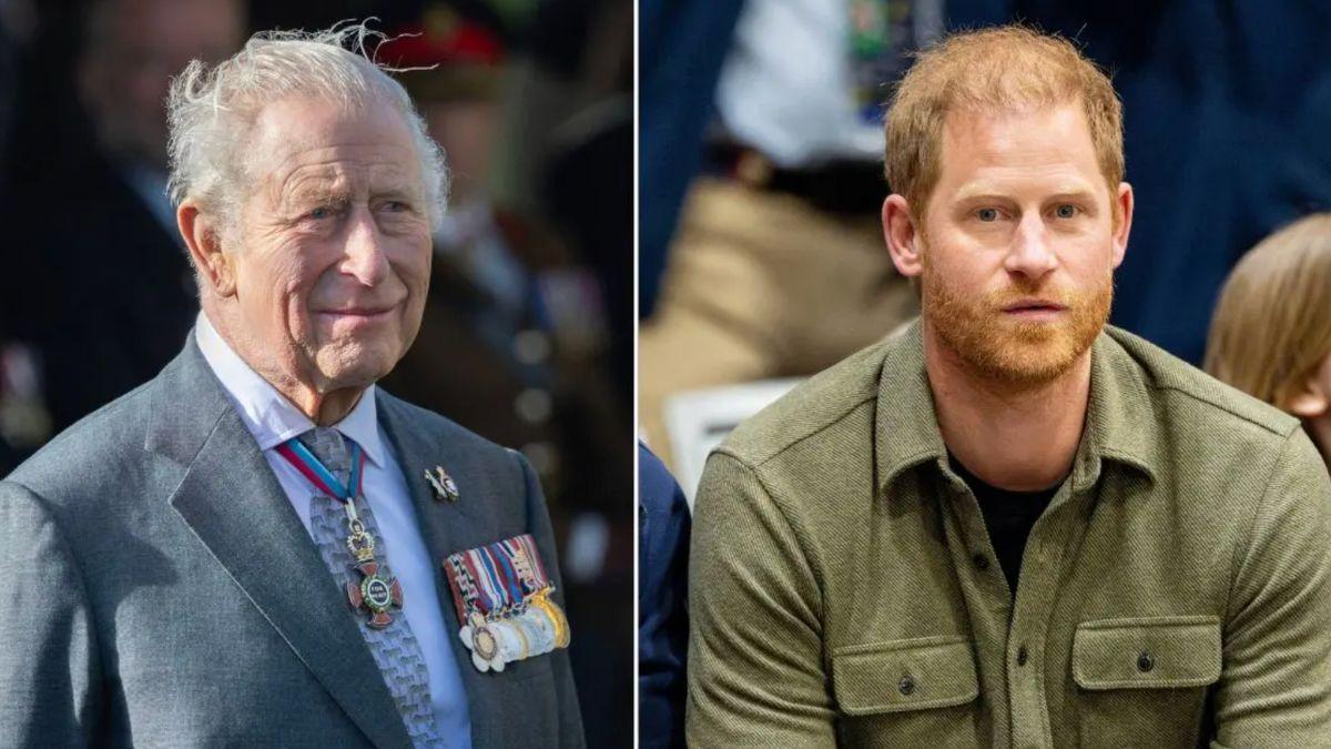 Photo of King Charles and Prince Harry 