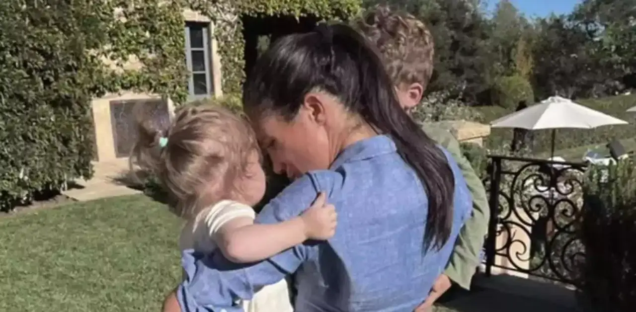 Photo of Meghan Markle with Archie and Lilibeth