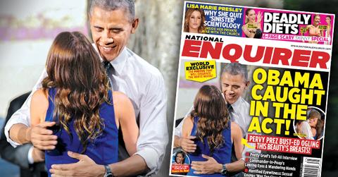 //us president barack obama caught wandering eye hands michelle pp sl