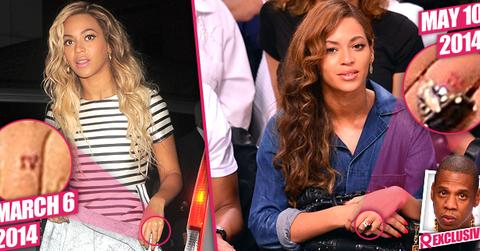 //beyonce removing wedding tattoo jay z solange  wide