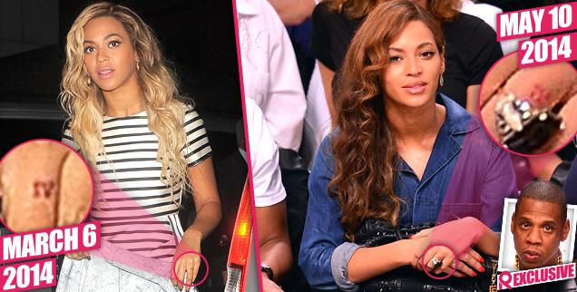 Trouble In Paradise? Beyonce Having Ring Finger Tattoo
